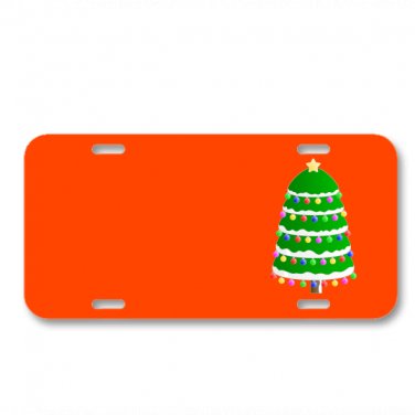 Christmas Tree Christmas December On License Plate Car Front Add Names