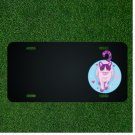 Custom Personalized License Plate With Add Names To Purple Cat Heart Design NEW