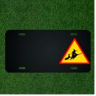 Custom Personalized License Plate With Add Names To Witch And Cat Hazard Sign