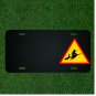 Custom Personalized License Plate With Add Names To Witch And Cat Hazard Sign