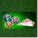Custom Personalized License Plate Auto Tag With Poker Design With King And Ace