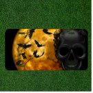 Custom Personalized License Plate Auto Tag With Skull By Bats And Moon Design