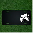 Custom Personalized License Plate With Add Names To Black And White Masks Design