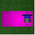Custom Personalized Car License Plate With Add Names To Top Hat Magic Logo