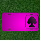 Custom Personalized Car License Plate With Add Names To Spade Card Game Cards