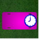 Custom Personalized Car License Plate With Add Names To Clock Time Eight Face