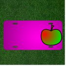 Custom Personalized Car License Plate With Add Names To Apple Green Red Fruit