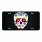 Custom Novelty Aluminum License Plate With Colorful Skull Flower And Spider Web