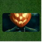 Custom Personalized License Plate Auto Tag With Halloween Evil Pumpkin Design