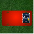 Custom Personalized License Plate With Add Names To Brazil Stamp Olympics