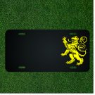 Custom Personalized License Plate With Add Names To Shield Gold Coat Lion