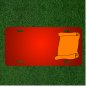 Custom Personalized License Plate With Add Names To Scroll Paper Blank Orange