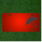 Custom Personalized License Plate With Add Names To Umbrella Rain Wind Retro