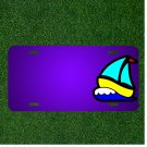 Custom Personalized License Plate With Add Names To Sailing Boat Toy Boat