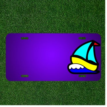 Custom Personalized License Plate With Add Names To Sailing Boat Toy Boat