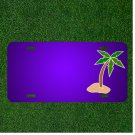 Custom Personalized License Plate With Add Names To Palm Tree Beach Exotic