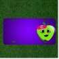 Custom Personalized License Plate With Add Names To Apple Green Smile Comic