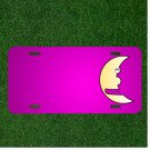 Custom Personalized Car License Plate With Add Names To Moon Night Smile