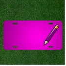 Custom Personalized Car License Plate With Add Names To Pencil Eraser Rubber