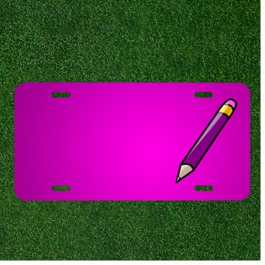 Custom Personalized Car License Plate With Add Names To Pencil Eraser Rubber