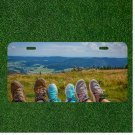 Creative License Plate Auto Tag With Familys Shoes Watching View Design