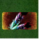 Custom Personalized License Plate Auto Tag With Fancy Colorful Feathers Design