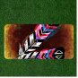 Custom Personalized License Plate Auto Tag With Colorful Fancy Feathers Design