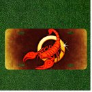 Custom Personalized License Plate Auto Tag With Amazing Lobster Design Art