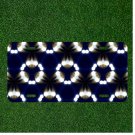 Custom Personalized License Plate Auto Tag With Glowing Shiny Background Design