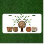 Custom Personalized License Plate Auto Tag With Stunning WOOD Design Tree