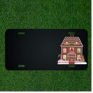 Custom Personalized License Plate With Add Names To Gingerbread House Design