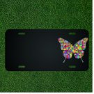 Custom Personalized License Plate With Add Names To Colorful Rainbow Butterfly