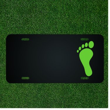 Custom Personalized License Plate With Add Names To Footprint Toes Foot