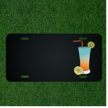 Custom Personalized License Plate With Add Names To Juice Lime Cocktail
