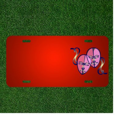 Custom Personalized License Plate With Add Names To Mask Carnival Venetian