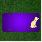 Custom Personalized License Plate With Add Names To Agitated Barking Cartoon