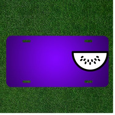 Custom Personalized License Plate With Add Names To Watermelon Slice Fruit