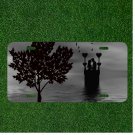 Custom Personalized License Plate Auto Tag With Couple Kissing In Water By Tree