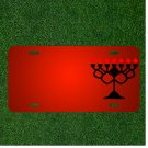 Custom Personalized License Plate With Add Names To Hanukkah Light Candle
