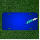 Custom Personalized License Plate With Add Names To Feather Blue Light