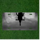 Custom Personalized License Plate Auto Tag With Women On Swing By Moon Design
