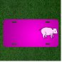 Custom Personalized Car License Plate With Add Names To Pig Pink Barn Animal