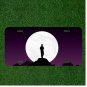 Custom Personalized License Plate Auto Tag With Man By Moon In Purple Design