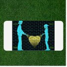 Custom Personalized License Plate Tag With Blue Man And Women With Yellow Heart