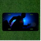 Custom Personalized License Plate Auto Tag With Business Man On The Run Design