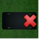 Custom Personalized License Plate With Add Names To Big X Red Design NEW