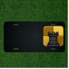 Custom Personalized License Plate With Add Names To Chess Piece Gold Design NEW