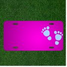 Custom Personalized Car License Plate With Add Names To Foot Prints Foot Feet