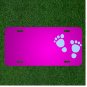 Custom Personalized Car License Plate With Add Names To Foot Prints Foot Feet