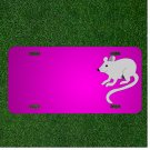 Custom Personalized Car License Plate With Add Names To Mouse Gray Long Tail